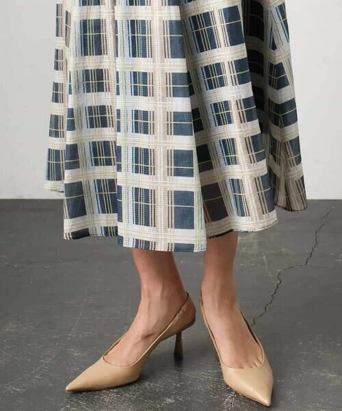 MICHEL KLEIN / ミッシェルクラン ロング・マキシ丈スカート | [セットアップ対応]チェック柄タックフレアスカート | 詳細26