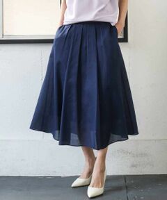 MICHEL KLEIN / ミッシェルクラン ロング・マキシ丈スカート | [セットアップ対応]ライトワッフルタックフレアスカート