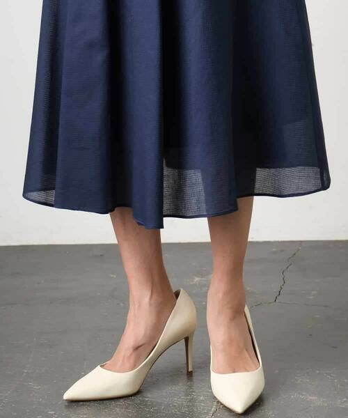 MICHEL KLEIN / ミッシェルクラン ロング・マキシ丈スカート | [セットアップ対応]ライトワッフルタックフレアスカート | 詳細15