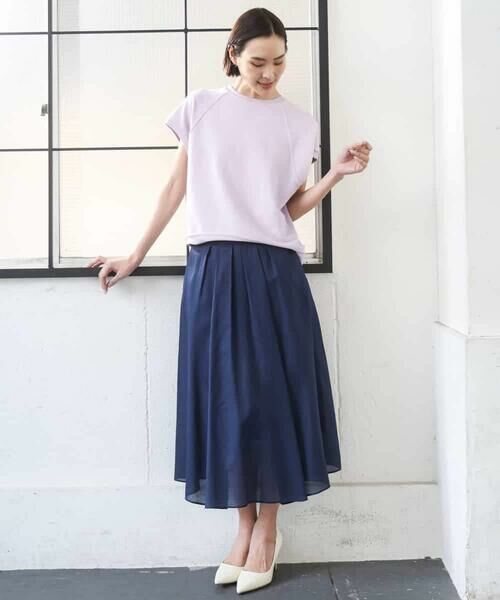 MICHEL KLEIN / ミッシェルクラン ロング・マキシ丈スカート | [セットアップ対応]ライトワッフルタックフレアスカート | 詳細5