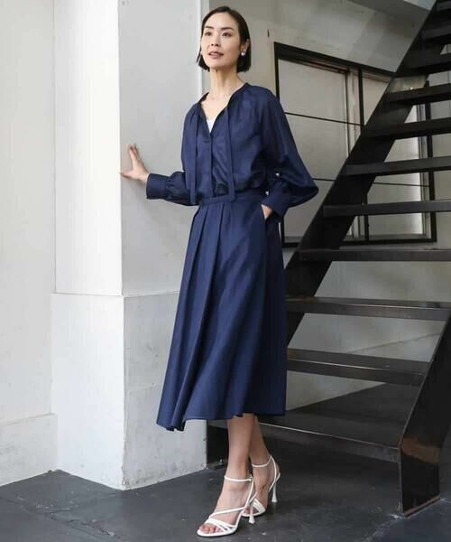 MICHEL KLEIN / ミッシェルクラン ロング・マキシ丈スカート | [セットアップ対応]ライトワッフルタックフレアスカート | 詳細7