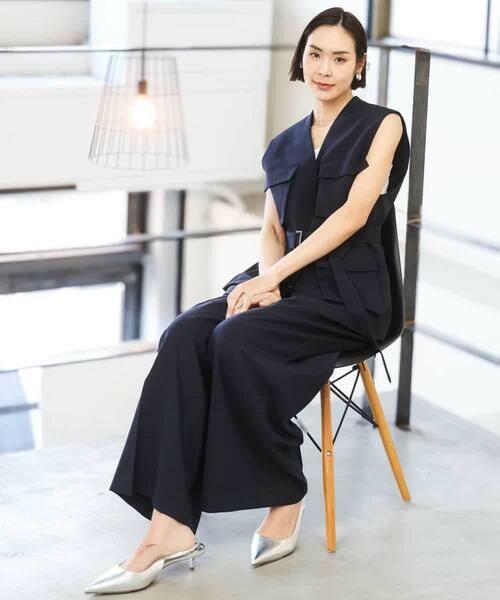 MICHEL KLEIN / ミッシェルクラン ノーカラージャケット | [セットアップ対応]ツイードライク フィッシャーマンジレ | 詳細10