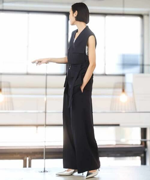 MICHEL KLEIN / ミッシェルクラン ノーカラージャケット | [セットアップ対応]ツイードライク フィッシャーマンジレ | 詳細15