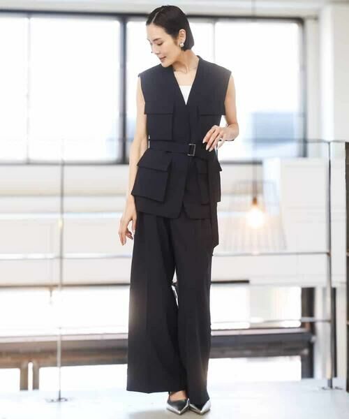 MICHEL KLEIN / ミッシェルクラン ノーカラージャケット | [セットアップ対応]ツイードライク フィッシャーマンジレ | 詳細17