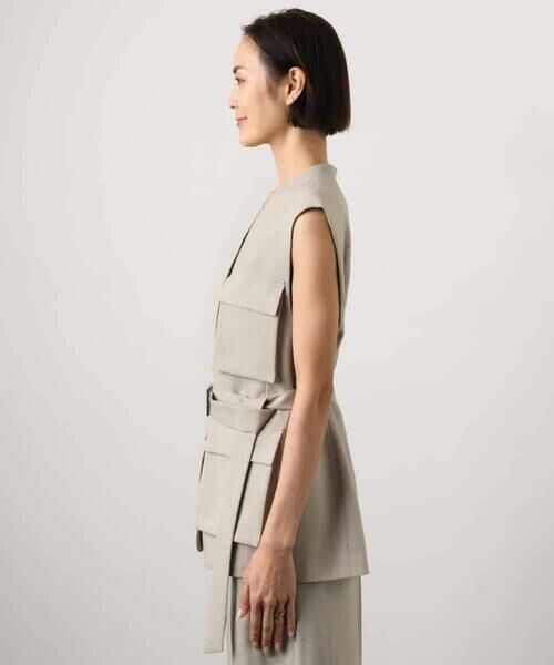 MICHEL KLEIN / ミッシェルクラン ノーカラージャケット | [セットアップ対応]ツイードライク フィッシャーマンジレ | 詳細19