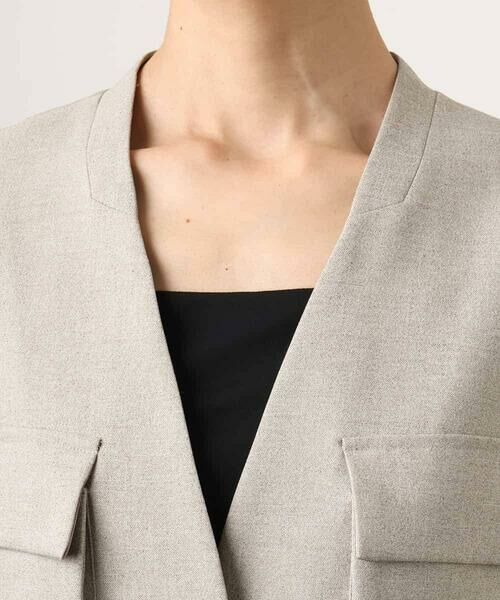MICHEL KLEIN / ミッシェルクラン ノーカラージャケット | [セットアップ対応]ツイードライク フィッシャーマンジレ | 詳細21