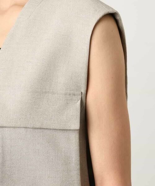 MICHEL KLEIN / ミッシェルクラン ノーカラージャケット | [セットアップ対応]ツイードライク フィッシャーマンジレ | 詳細23