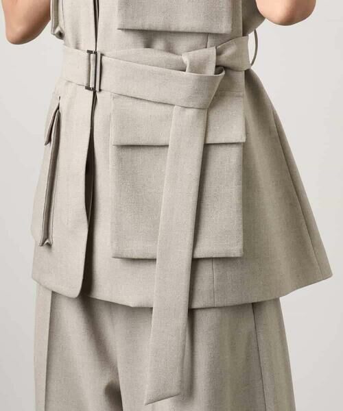 MICHEL KLEIN / ミッシェルクラン ノーカラージャケット | [セットアップ対応]ツイードライク フィッシャーマンジレ | 詳細24