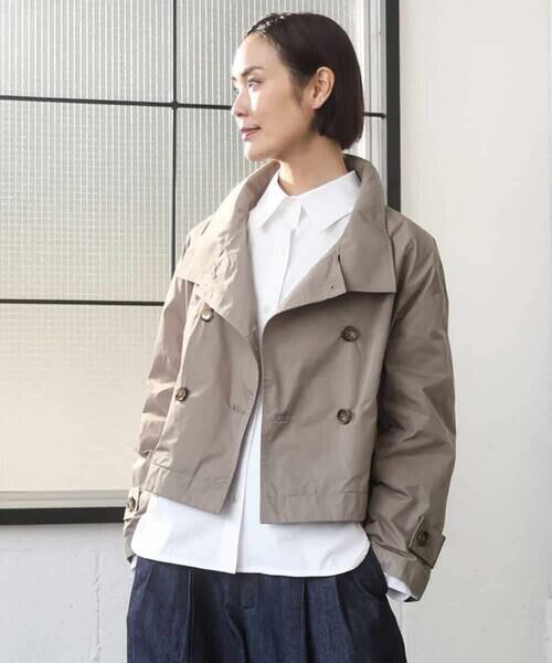 MICHEL KLEIN / ミッシェルクラン ピーコート | スタンドカラーショートブルゾン | 詳細1