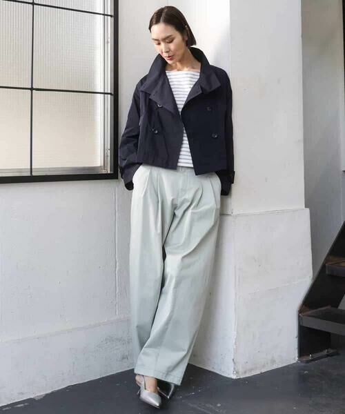 MICHEL KLEIN / ミッシェルクラン ピーコート | スタンドカラーショートブルゾン | 詳細12