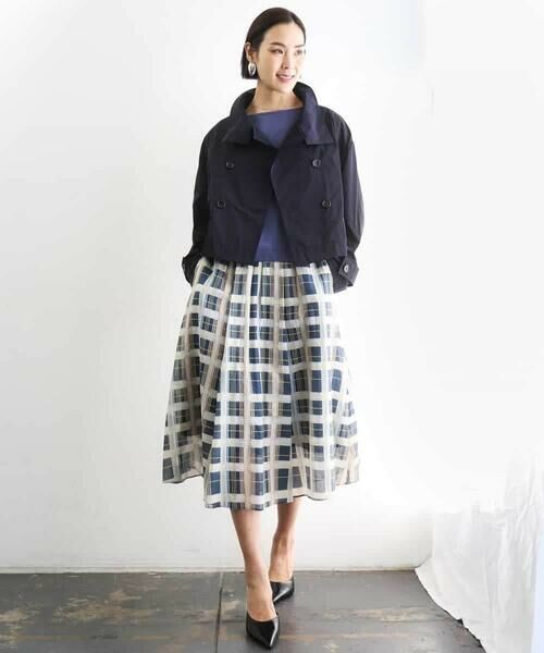 MICHEL KLEIN / ミッシェルクラン ピーコート | スタンドカラーショートブルゾン | 詳細16