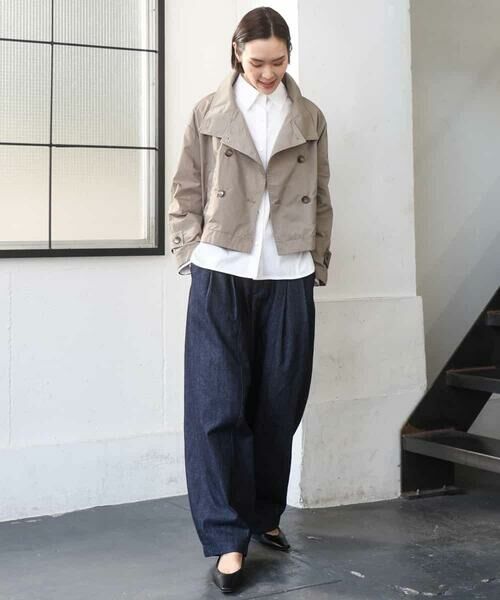 MICHEL KLEIN / ミッシェルクラン ピーコート | スタンドカラーショートブルゾン | 詳細4