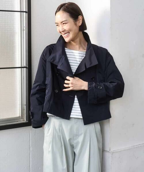 MICHEL KLEIN / ミッシェルクラン ピーコート | スタンドカラーショートブルゾン | 詳細7