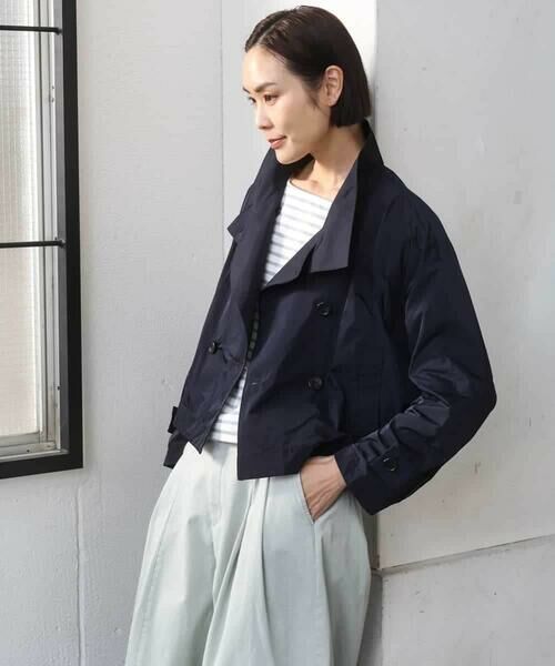 MICHEL KLEIN / ミッシェルクラン ピーコート | スタンドカラーショートブルゾン | 詳細9