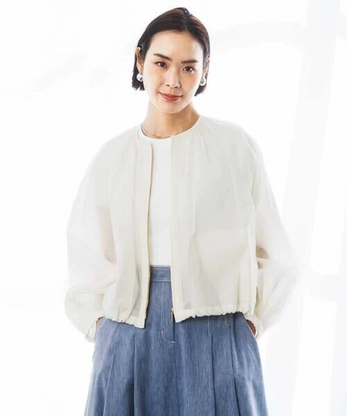 MICHEL KLEIN / ミッシェルクラン その他アウター | ナイロンペーパー ノーカラーブルゾン | 詳細2