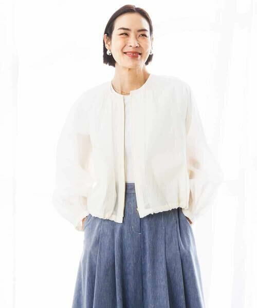 MICHEL KLEIN / ミッシェルクラン その他アウター | ナイロンペーパー ノーカラーブルゾン | 詳細3