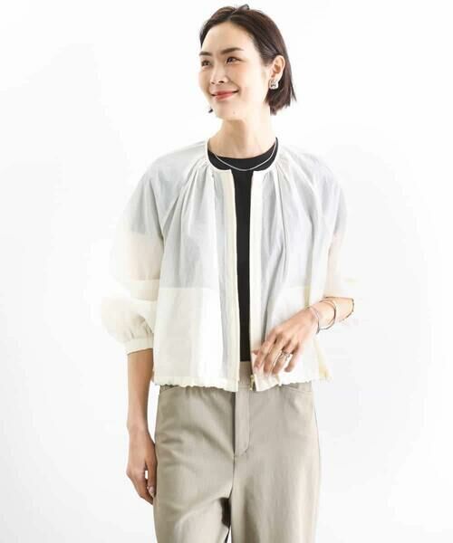 MICHEL KLEIN / ミッシェルクラン その他アウター | ナイロンペーパー ノーカラーブルゾン | 詳細7