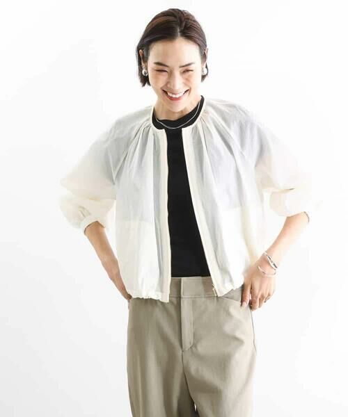 MICHEL KLEIN / ミッシェルクラン その他アウター | ナイロンペーパー ノーカラーブルゾン | 詳細8