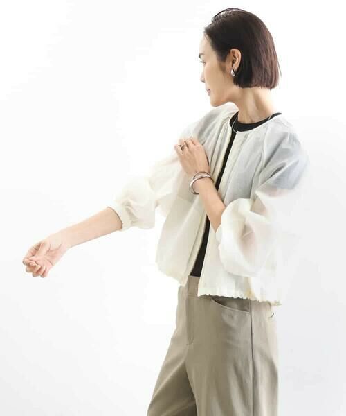 MICHEL KLEIN / ミッシェルクラン その他アウター | ナイロンペーパー ノーカラーブルゾン | 詳細9