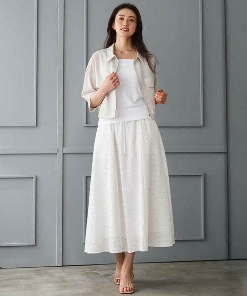 MICHEL KLEIN / ミッシェルクラン カットソー | [遮熱効果素材]スクエアネックタンクトップ | 詳細18