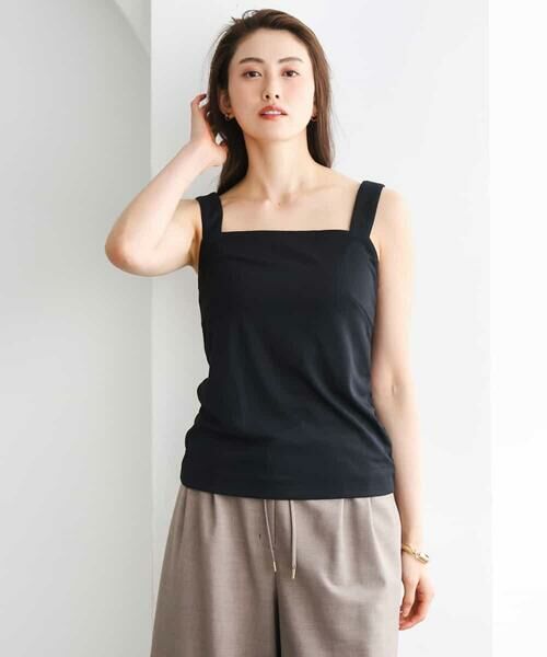 MICHEL KLEIN / ミッシェルクラン カットソー | [遮熱効果素材]スクエアネックタンクトップ | 詳細19