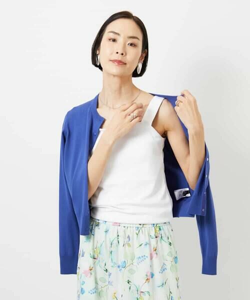 MICHEL KLEIN / ミッシェルクラン カットソー | [遮熱効果素材]スクエアネックタンクトップ | 詳細2