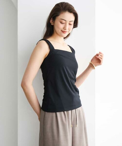 MICHEL KLEIN / ミッシェルクラン カットソー | [遮熱効果素材]スクエアネックタンクトップ | 詳細20