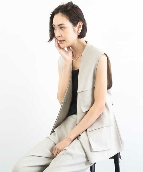 MICHEL KLEIN / ミッシェルクラン カットソー | [遮熱効果素材]スクエアネックタンクトップ | 詳細22