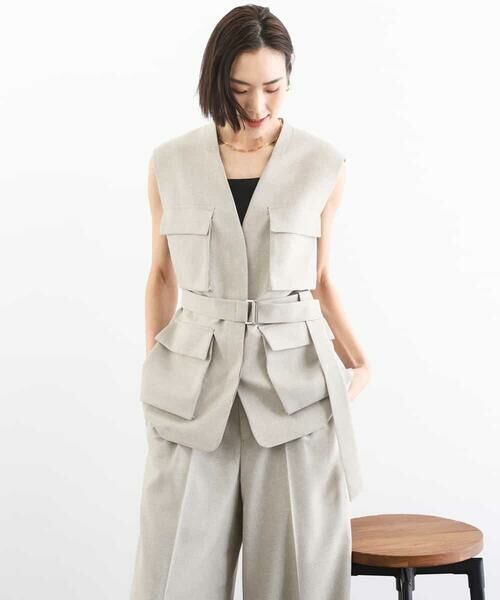 MICHEL KLEIN / ミッシェルクラン カットソー | [遮熱効果素材]スクエアネックタンクトップ | 詳細28