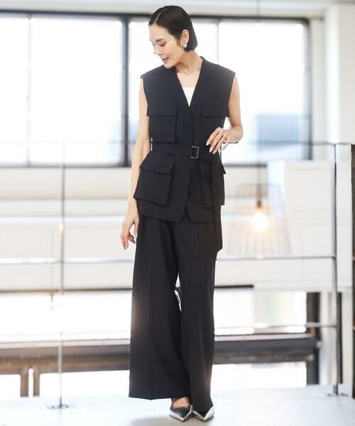 MICHEL KLEIN / ミッシェルクラン カットソー | [遮熱効果素材]スクエアネックタンクトップ | 詳細6