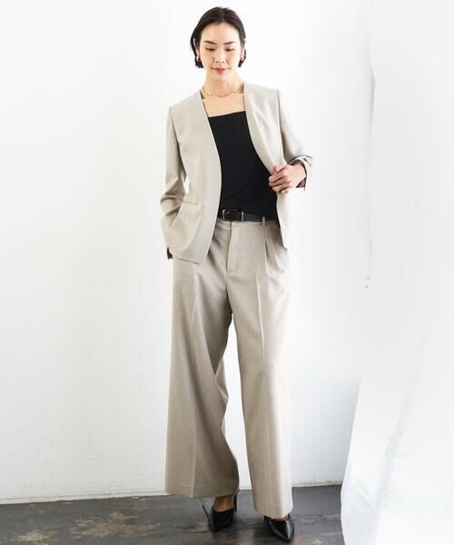 MICHEL KLEIN / ミッシェルクラン カットソー | [遮熱効果素材]スクエアネックタンクトップ | 詳細9