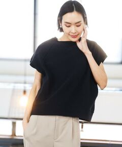 MICHEL KLEIN / ミッシェルクラン カットソー | オーガニックコットン フレンチスリーブプルオーバー