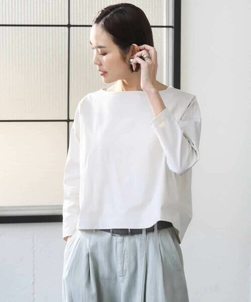 MICHEL KLEIN / ミッシェルクラン カットソー | タックデザイン バスクTシャツ | 詳細1