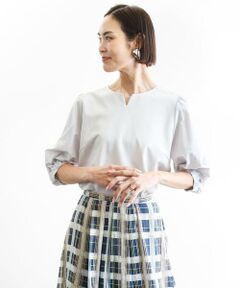 MICHEL KLEIN / ミッシェルクラン カットソー | 異素材スリーブカットソー