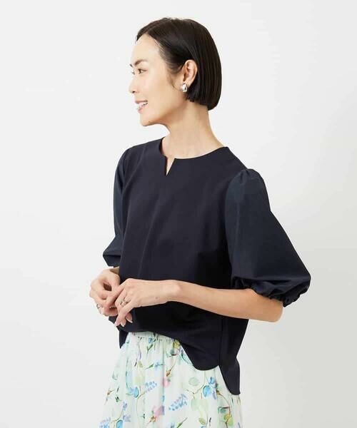 MICHEL KLEIN / ミッシェルクラン カットソー | 異素材スリーブカットソー | 詳細1