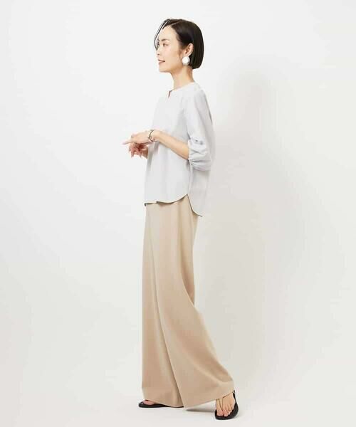 MICHEL KLEIN / ミッシェルクラン カットソー | 異素材スリーブカットソー | 詳細11