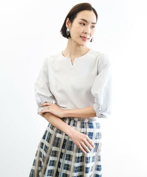 MICHEL KLEIN / ミッシェルクラン カットソー | 異素材スリーブカットソー | 詳細13