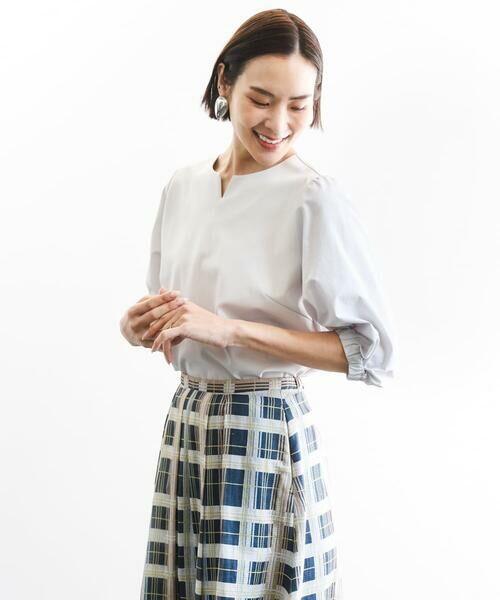 MICHEL KLEIN / ミッシェルクラン カットソー | 異素材スリーブカットソー | 詳細14