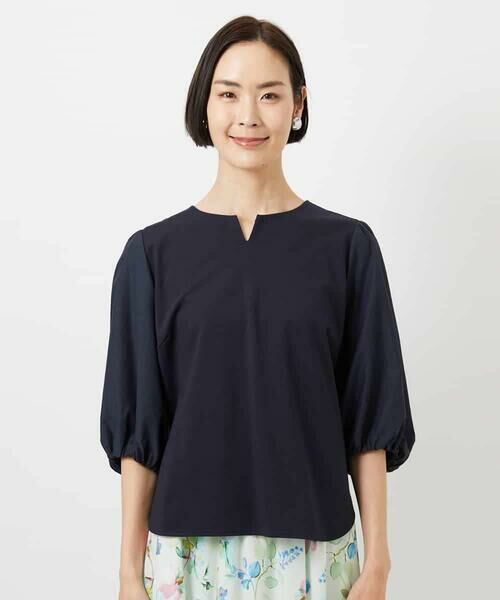 MICHEL KLEIN / ミッシェルクラン カットソー | 異素材スリーブカットソー | 詳細18