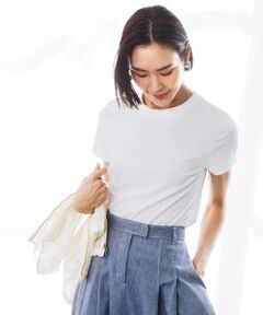 MICHEL KLEIN / ミッシェルクラン カットソー | [遮熱効果素材]クリーンシルエットTシャツ