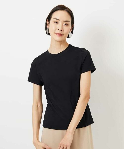 MICHEL KLEIN / ミッシェルクラン カットソー | [遮熱効果素材]クリーンシルエットTシャツ | 詳細1