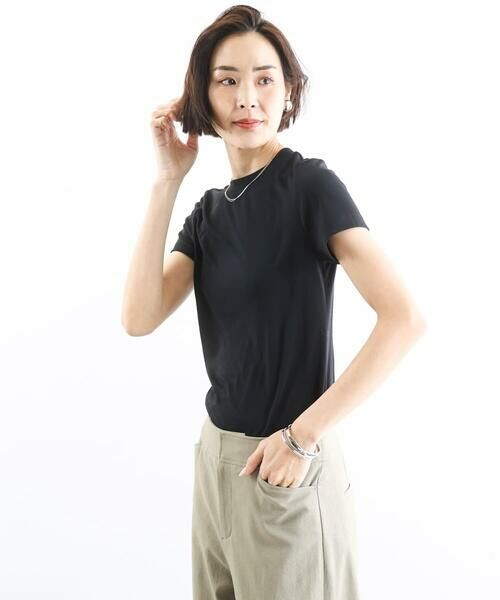 MICHEL KLEIN / ミッシェルクラン カットソー | [遮熱効果素材]クリーンシルエットTシャツ | 詳細8