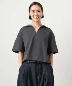 MICHEL KLEIN / ミッシェルクラン カットソー | 裏毛スキッパーカットソー