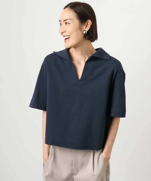 MICHEL KLEIN / ミッシェルクラン カットソー | 裏毛スキッパーカットソー | 詳細13