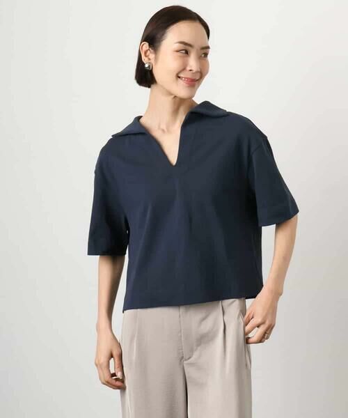 MICHEL KLEIN / ミッシェルクラン カットソー | 裏毛スキッパーカットソー | 詳細14