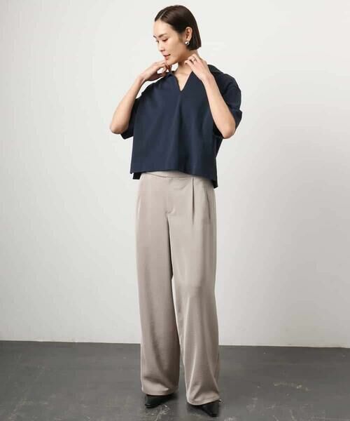 MICHEL KLEIN / ミッシェルクラン カットソー | 裏毛スキッパーカットソー | 詳細18