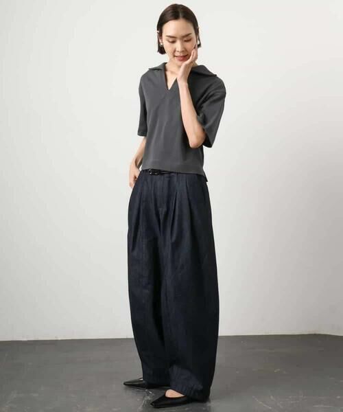 MICHEL KLEIN / ミッシェルクラン カットソー | 裏毛スキッパーカットソー | 詳細2