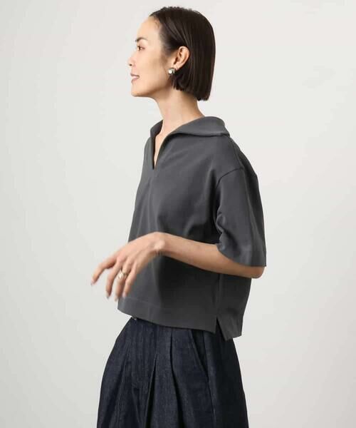 MICHEL KLEIN / ミッシェルクラン カットソー | 裏毛スキッパーカットソー | 詳細20