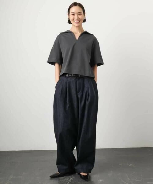 MICHEL KLEIN / ミッシェルクラン カットソー | 裏毛スキッパーカットソー | 詳細26