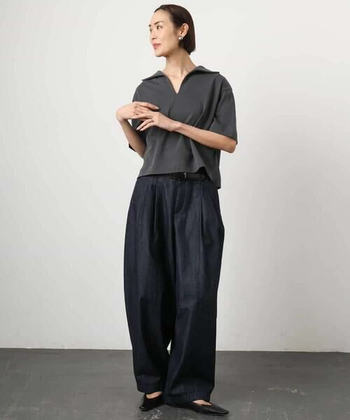 MICHEL KLEIN / ミッシェルクラン カットソー | 裏毛スキッパーカットソー | 詳細27